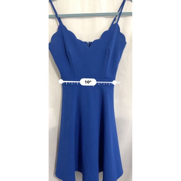 B Darling Dress Blue Scalloped Vneck Short Adjustable Strap Women’s 5/6 - Picture 8 of 9